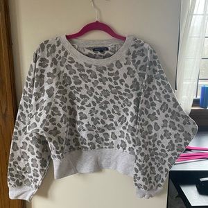 Gray Cheetah Print Sweatshirt